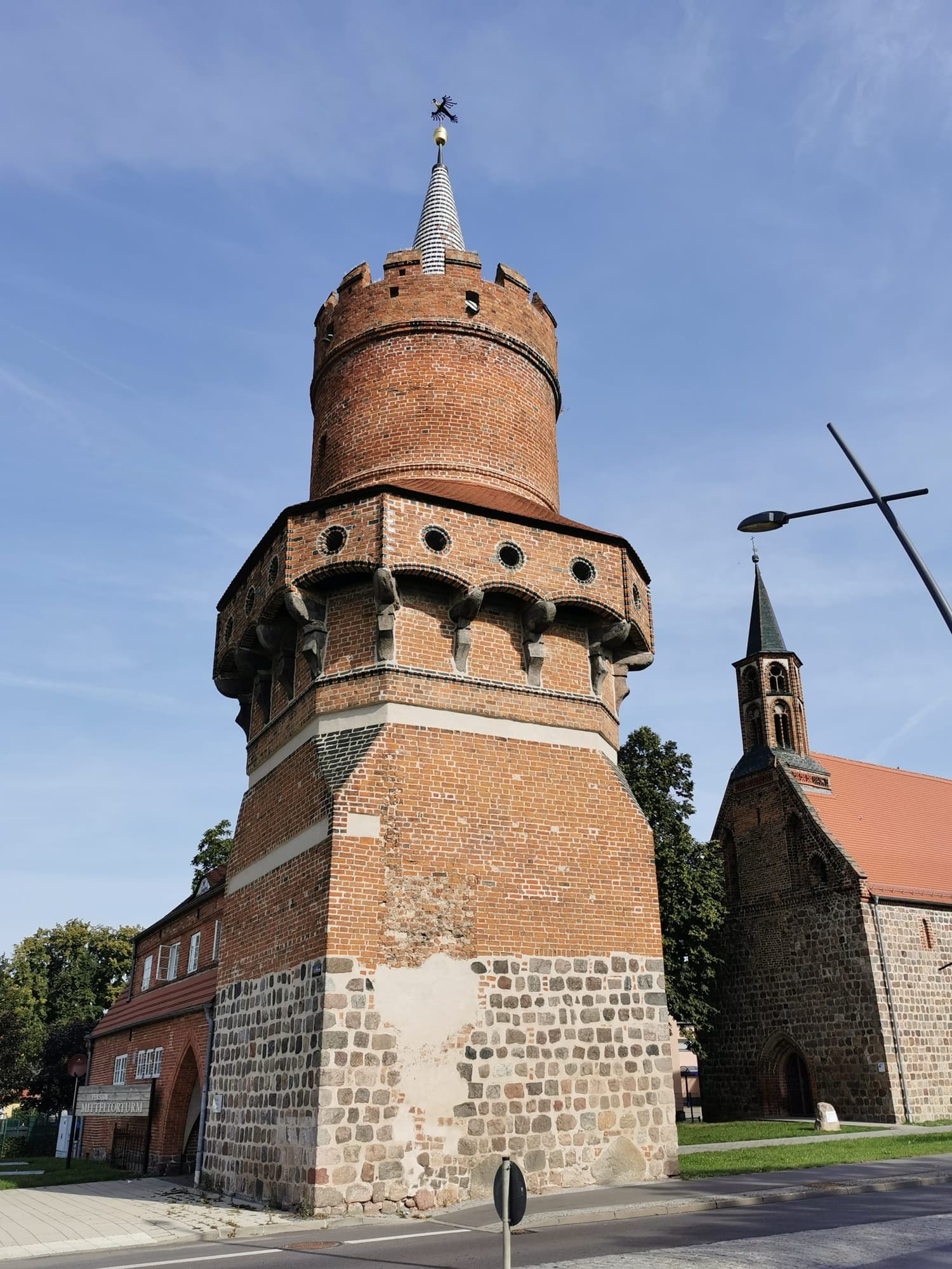 Mitteltorturm der historischen Stadtmauer in Prenzlau